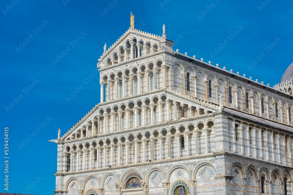 Facade of Pisa Cathedral, Tuscany,  Italy