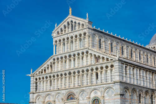 Facade of Pisa Cathedral  Tuscany   Italy