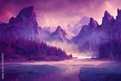 Fotobehang Fantasy concept showing Alaska, USA