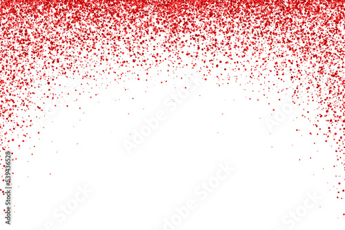 Red particles arch shape isolated PNG