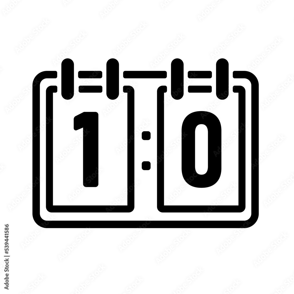 Scoreboard ( match result ) vector icon illustration Scoreboard ( match result ) vector icon illustration