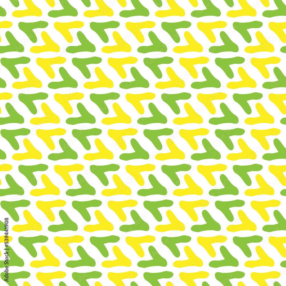Abstract seamless pattern with nature shapes