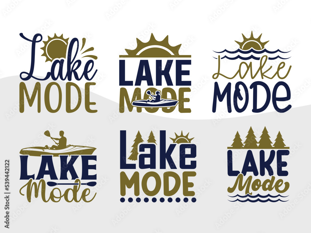 Lake Mode SVG Bundle, Lake Svg, Lake Life Svg, Canoe Svg, Kayak Life ...