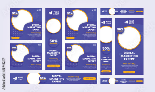 GDN Banner set for digital marketing. business Marketing and Promotional elements.