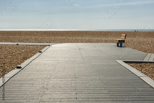 Board walk on Brighton Beach, England