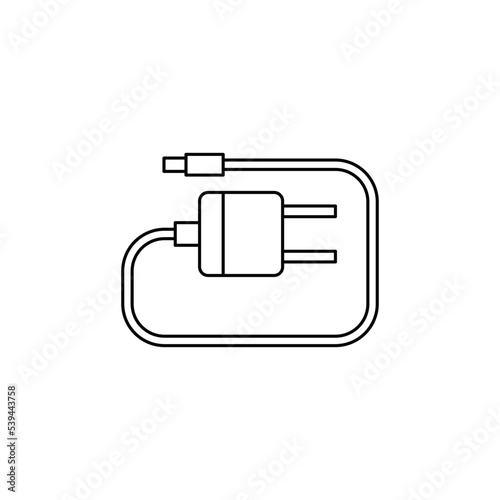 Gadget charger  icon in line style icon, isolated on white background