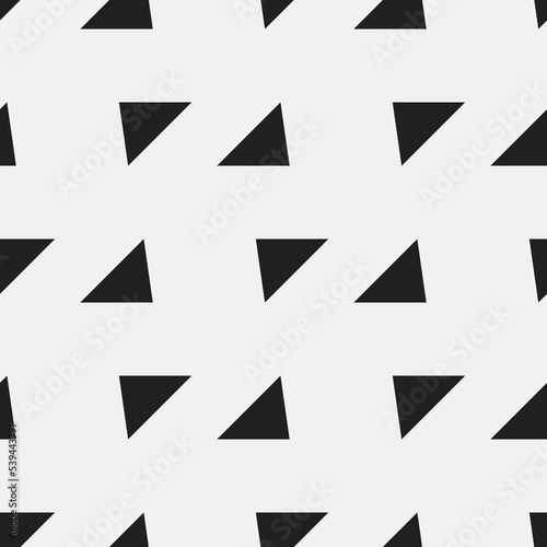 Seamless geometric black and white pattern of triangles