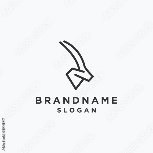 Head deer logo template vector illustration design