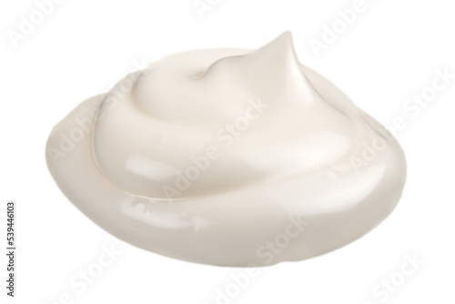 Handful of mayonnaise on white background. Clipping path