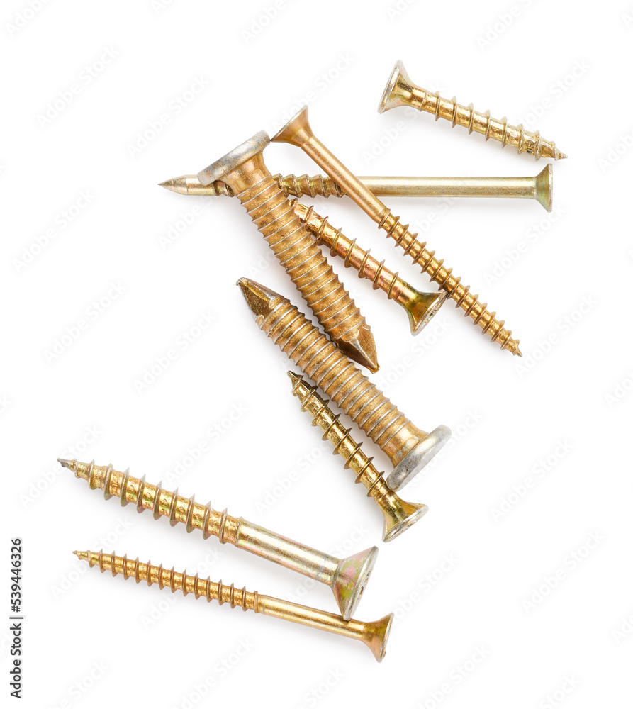Screws isolated on white background Screws isolated on white background