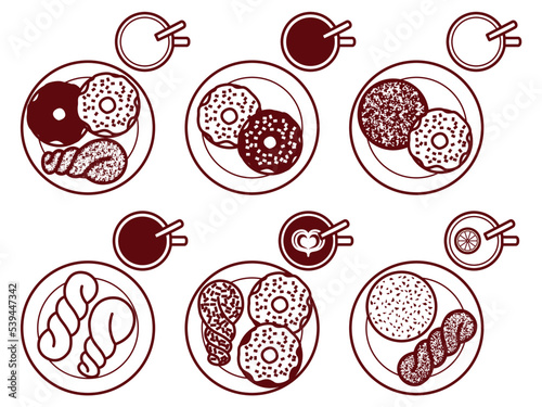 ドーナツとホットドリンク