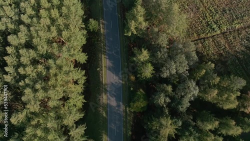 drone shot going over national park