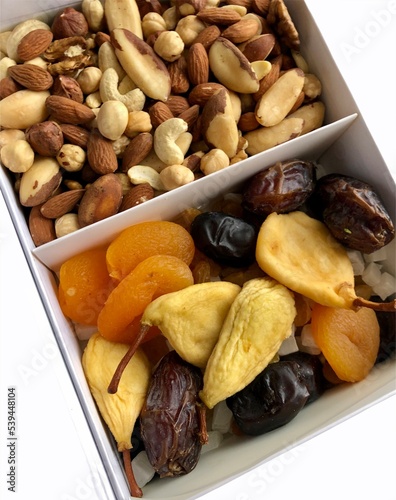 nuts, dried fruts photo