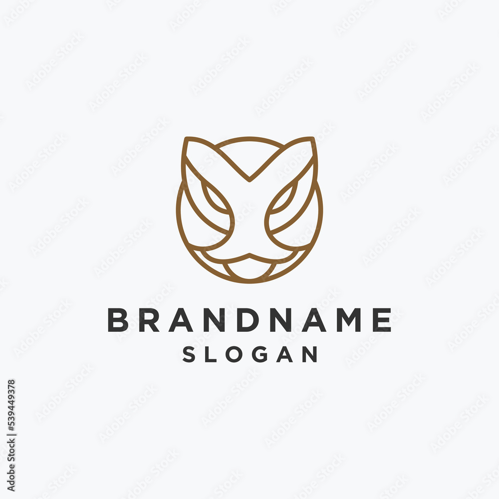Head tiger logo template vector illustration design