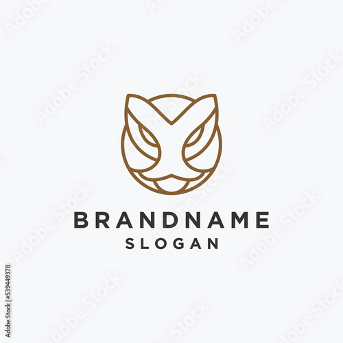 Head tiger logo template vector illustration design