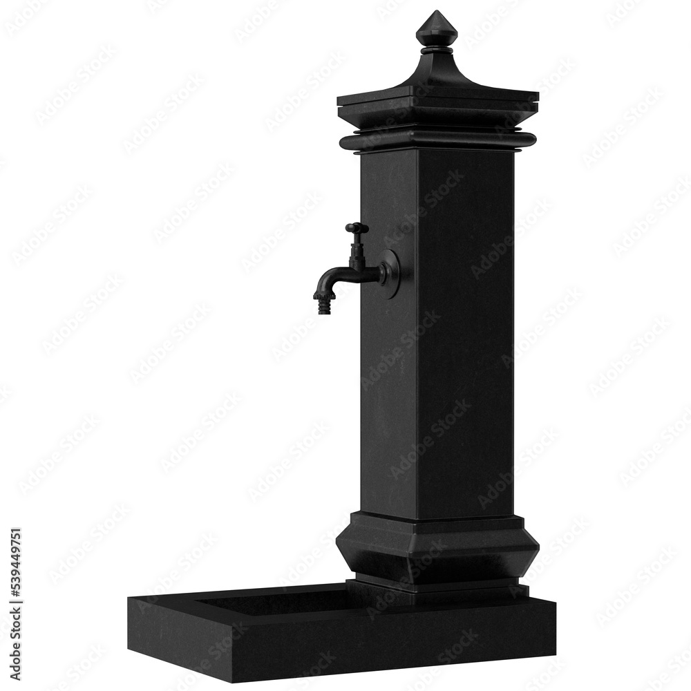 3d rendering illustration of a cast iron fountain 3d rendering illustration of a cast iron fountain