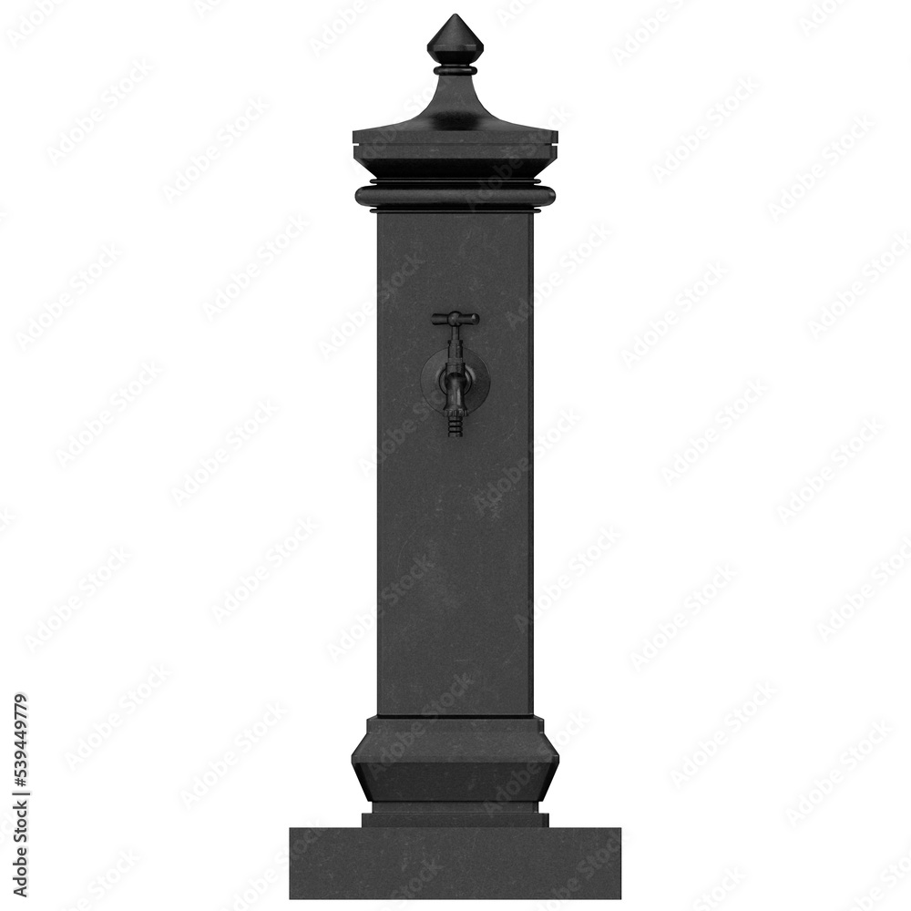 3d rendering illustration of a cast iron fountain 3d rendering illustration of a cast iron fountain