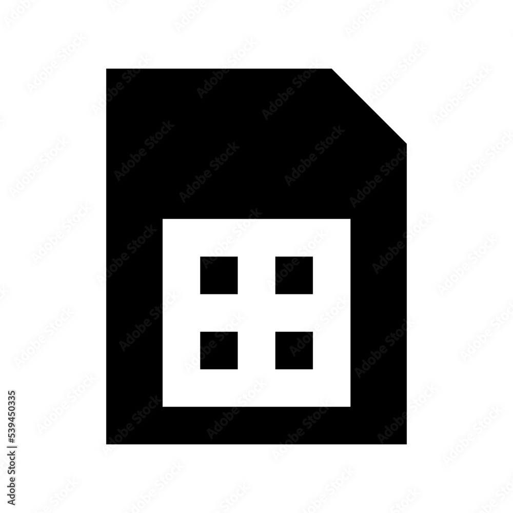 Sim Card Flat Vector Icon Sim Card Flat Vector Icon