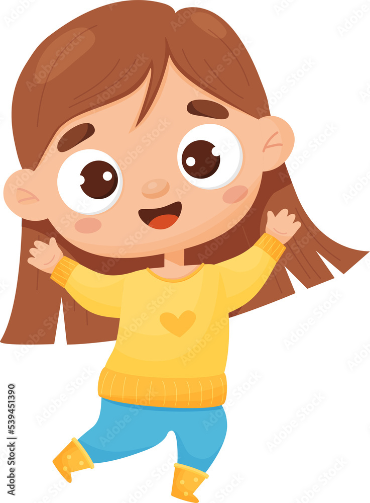 Joyful baby girl Joyful baby girl