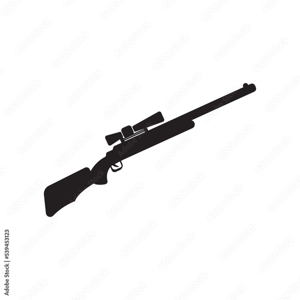Gun Icon. Weapon Vector. Military Equipment Illustration Logo