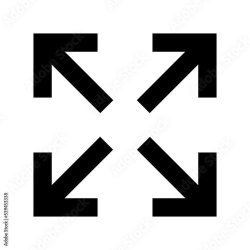 Free Download Expand Screen Flat Vector Icon - GFXLoad