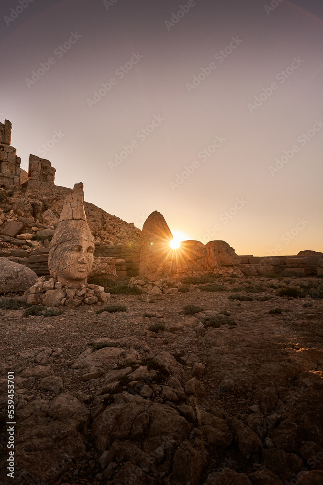 Statue of Apollo-Mithra-Helios-Hermes and Zeus on Nemrut Mountain (East ...