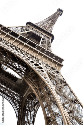 Eiffel tower isolated over the white background © Vera