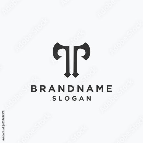Letter T ax logo template vector illustration design