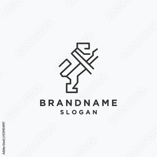 Lion logo template vector illustration design