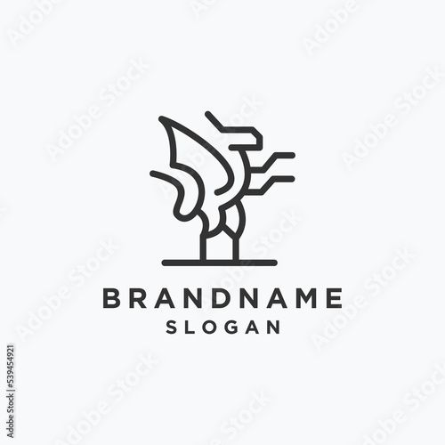 Lion logo template vector illustration design