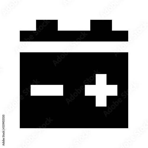 Car Battery Flat Vector Icon