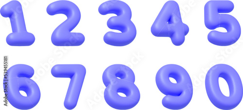 Number 3d in realistic style on white background. 3d number 3d for paper design. Banner design. Vector isolated icon