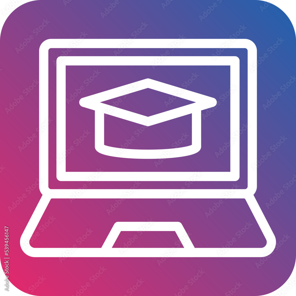 Online Learning Icon Style Online Learning Icon Style