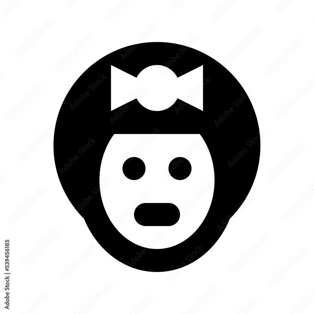 Cartoon Face Flat Vector Icon Cartoon Face Flat Vector Icon