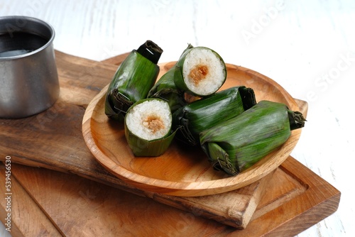 фотографія Lemper is Indonesian Traditional Dish Made from Glutinous or Sticky Rice, Steame