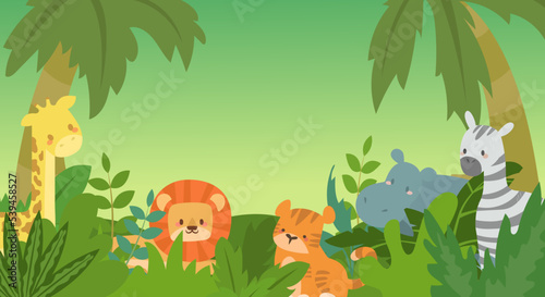 Photography Cute animal cartoon. Wildlife animals
