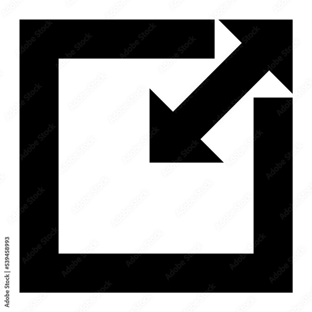 Resize Page Flat Vector Icon 