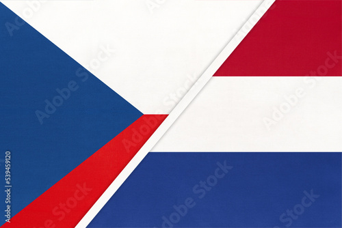 Czech Republic and Netherlands , symbol of country. Czechia vs Holland national flags.