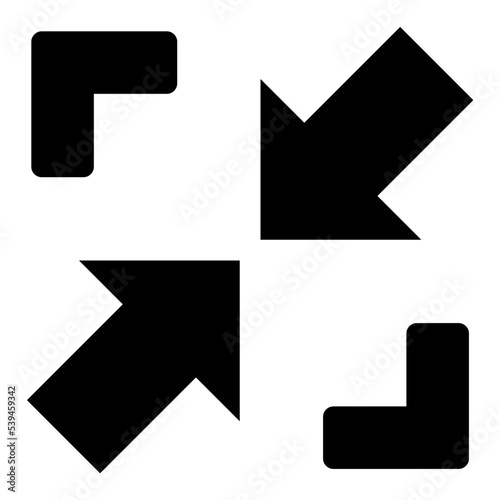 Minimize Flat Vector Icon 