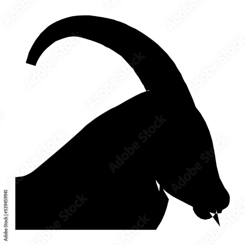 Mountain Goat Flat Vector Icon