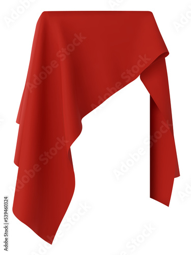 Принти на полотні Red fabric covering a blank template for mobile phone, painting, or any other rectangular object or your design