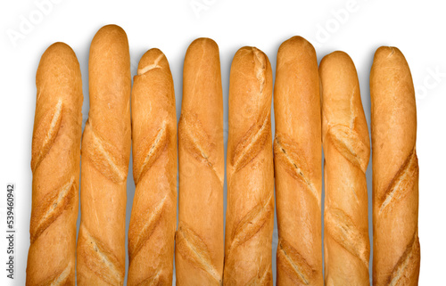 Fresh homemade bread baguettes, close-up photo