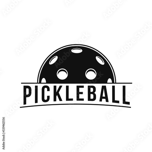 Pickleball logo icon with white background.