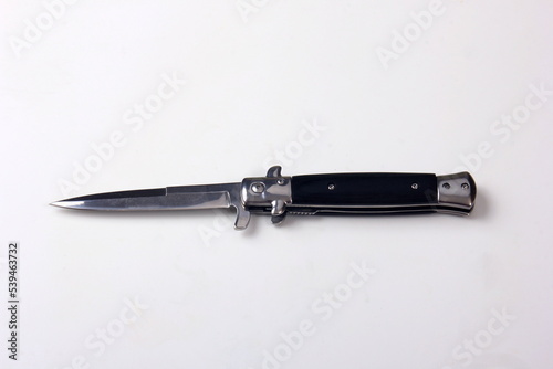 Classic italian mafia knife on a white background