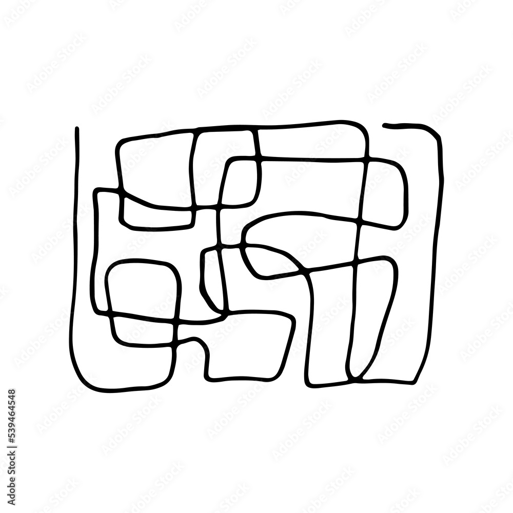 Abstract chaotic lines. Doodle element for design, creating patterns, logos, prints, sublimations. Vector illustration Abstract chaotic lines. Doodle element for design, creating patterns, logos, prints, sublimations. Vector illustration