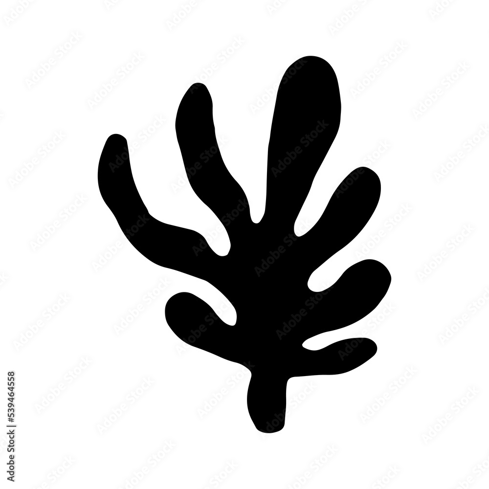 Vector abstract floral element in doodle style. Hand draw leaf illustration for your design. Single plant object, clipart, sublimation Vector abstract floral element in doodle style. Hand draw leaf illustration for your design. Single plant object, clipart, sublimation