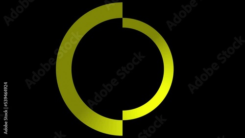 Rotating Motion View yellow Magical logo Blooming With Glitter Starry Effect On Dark Blue Background 3D Rendering,3d render of a symbol glittering on the ,3d graphic of a symbol glittering golden sign