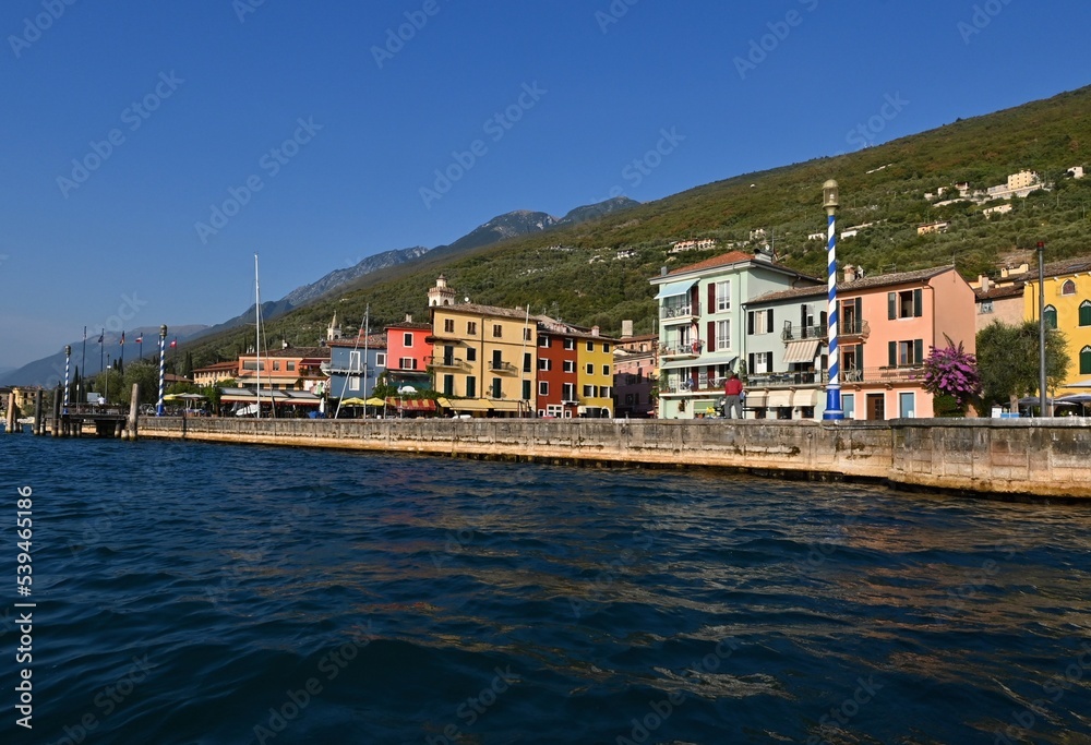 VIEW OF THE COAST FROM LAKE GARDA IN ITALY