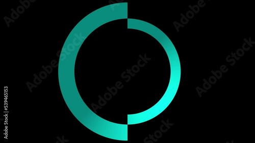 Rotating Motion View neon Shiny Magical logo Blooming With Glitter Starry Effect On Dark Blue Background 3D Rendering,3d render of a symbol glittering on th,3d graphic of a symbol made of many spheres