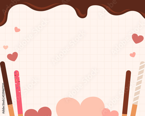 Pepero Day illustration commemorating the 11th of November. Pepero event concept vector background.